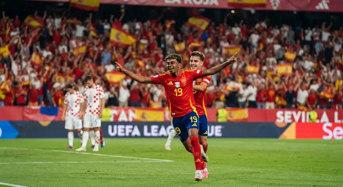 Spanyol vs Kroasia: Lamine Yamal Bersinar, La Roja Bungkam Vatreni 4-1