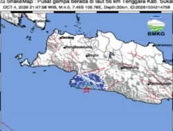 Gempa M 4,0 Guncang Sukabumi Malam Ini, Terasa hingga Sejumlah Wilayah