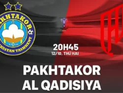 Hasil Pakhtakor vs Al-Qadisiyah: Sengit! Laga Panas di Liga Champions Asia