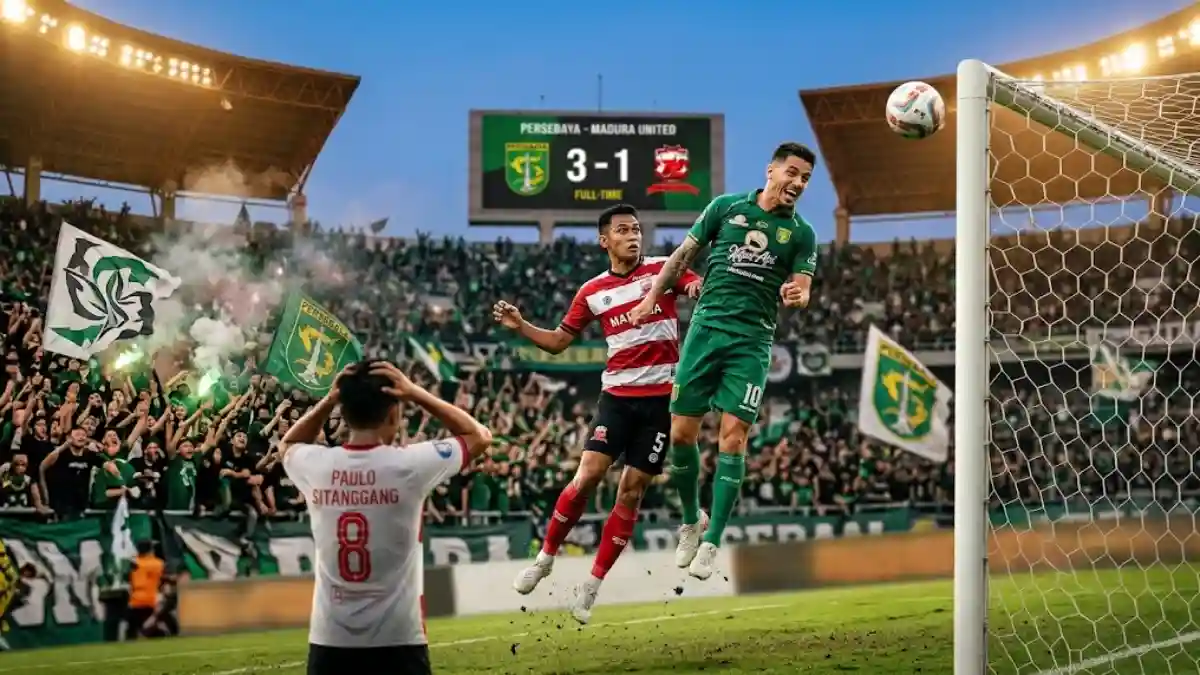Hasil Liga 1: Persebaya Hancurkan Madura United 3-1 dalam Drama Derby Suramadu